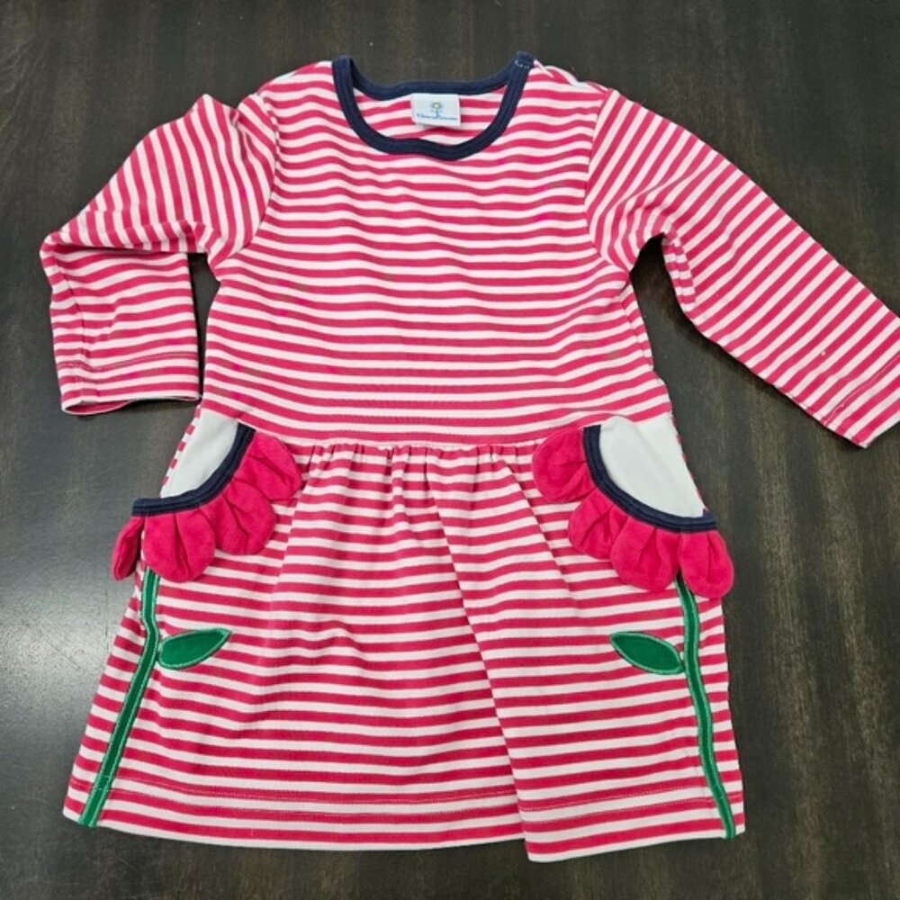 Florence Eiseman Girl's Stripe Knit Flower Dress size 3T